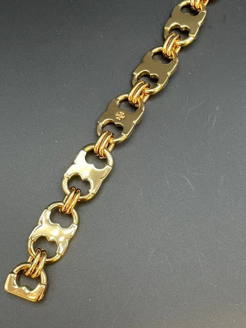 Gold Plated Tory Burch Gemini Link Bracelet